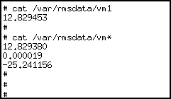 Voltmeter readings on the command line.