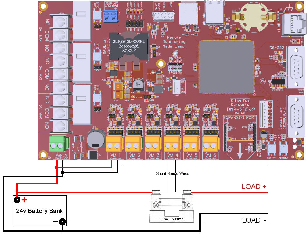 RMS-200v2 Shunt with Electrical Load